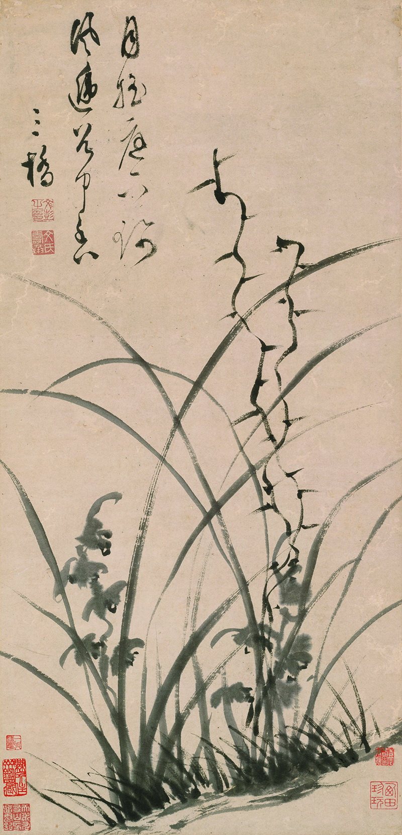 B3081003《墨兰图》明代画家文彭高清作品 – 高清名画