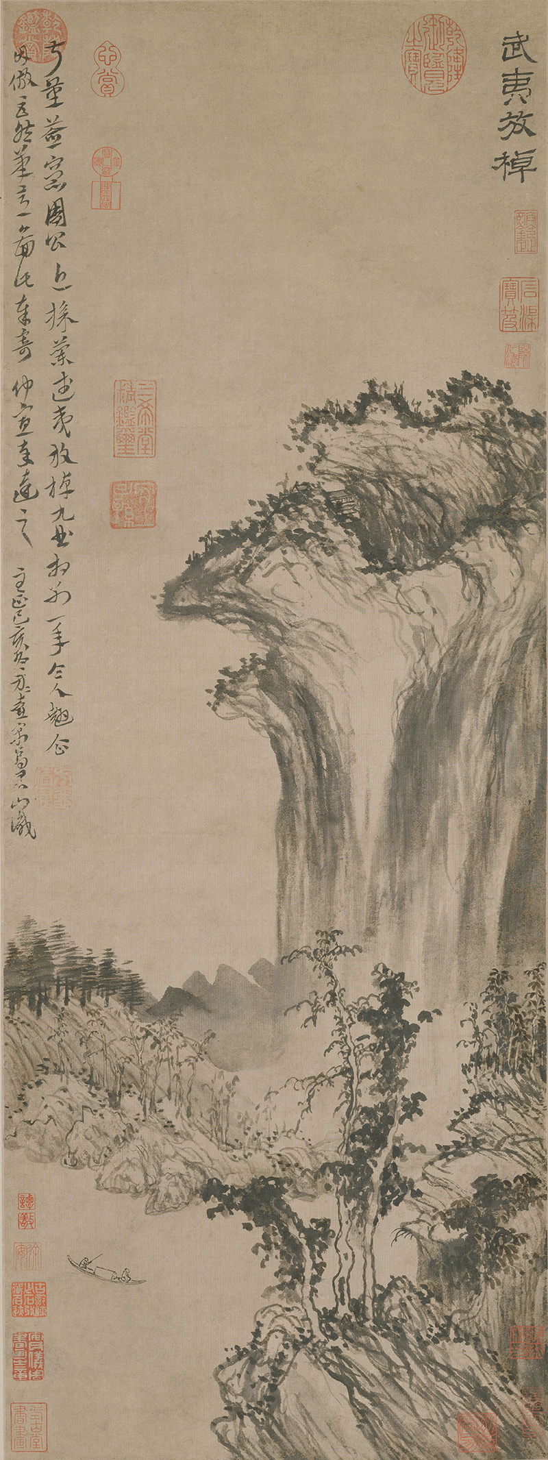 B4006004《武夷放棹图》元代画家方从义高清作品 – 高清名画