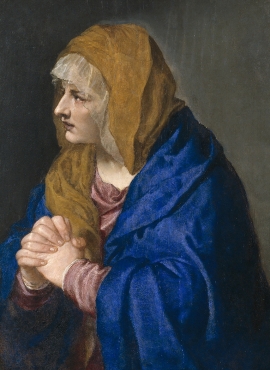 a013044《悲伤的圣母》意大利画家提香·韦切利奥高清作品