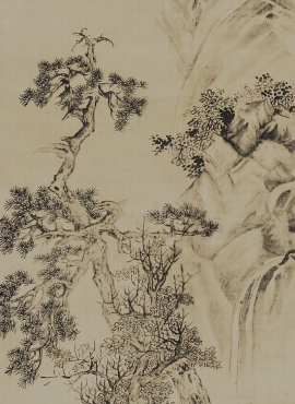 b3031005《山水人物图》明代画家蓝瑛高清作品