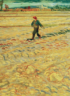 a001337《播种者》荷兰画家文森特·梵高高清作品