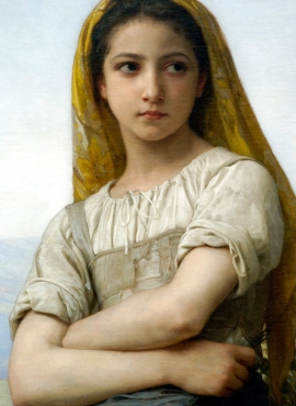 a014083《牧羊女》法国画家威廉·布格罗高清作品