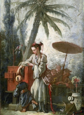 a022166《中国女人和孩子》法国画家弗朗索瓦·布歇高清作品