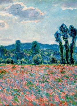 a002123《粉红罂粟花》法国画家克劳德·莫奈高清作品