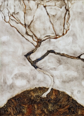 a024016 《晚秋的树》奥地利画家埃贡·席勒高清作品