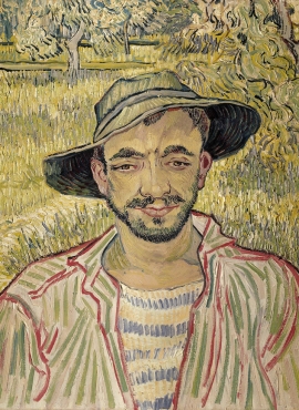 a001105《年轻农夫的肖像》荷兰画家文森特·梵高高清作品