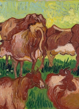 a001438《母牛》荷兰画家文森特·梵高高清作品