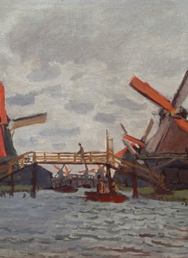 a002194《扎丹附近的风车》法国画家克劳德·莫奈高清作品