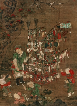 b5062006《侲童傀儡图》宋代画家苏汉臣高清作品