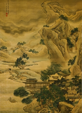 b2122017《山水楼阁图》清代画家袁耀高清作品