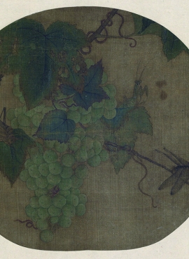 b5036003《葡萄草虫图》宋代画家林椿高清作品