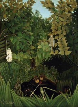 a020020《快乐的小丑》法国画家亨利·卢梭高清作品