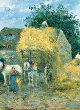 a023044《干草车》法国画家卡米耶·毕沙罗高清作品